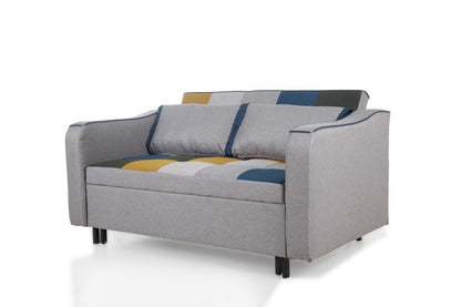 Bremen Sofa Bed - Yellow/Blue Patchwork