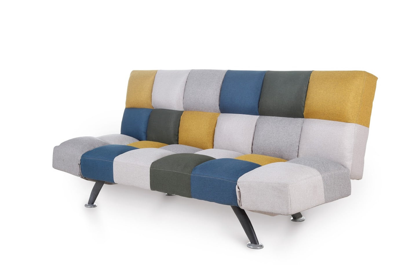 Verona Sofa Bed - Yellow/Blue Patchwork