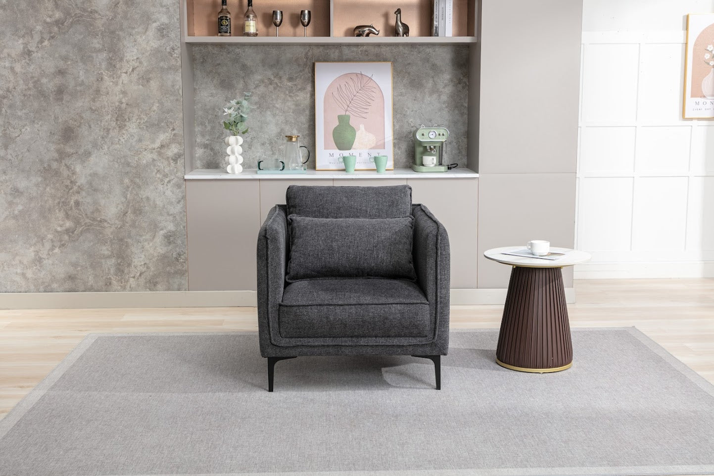 Athens 1 Seater - Dark Grey