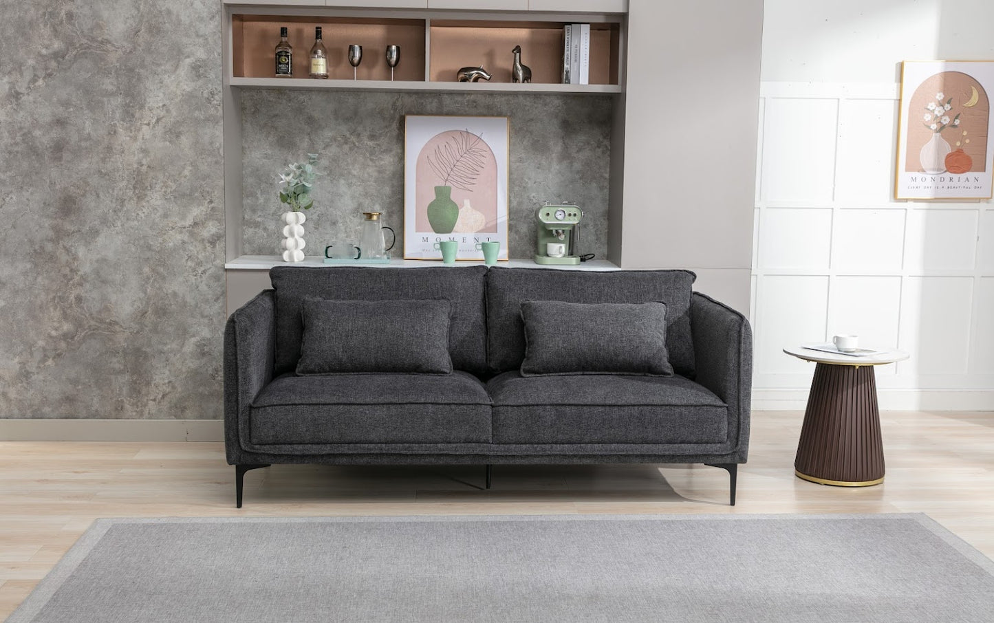 Athens 3 Seater - Dark Grey
