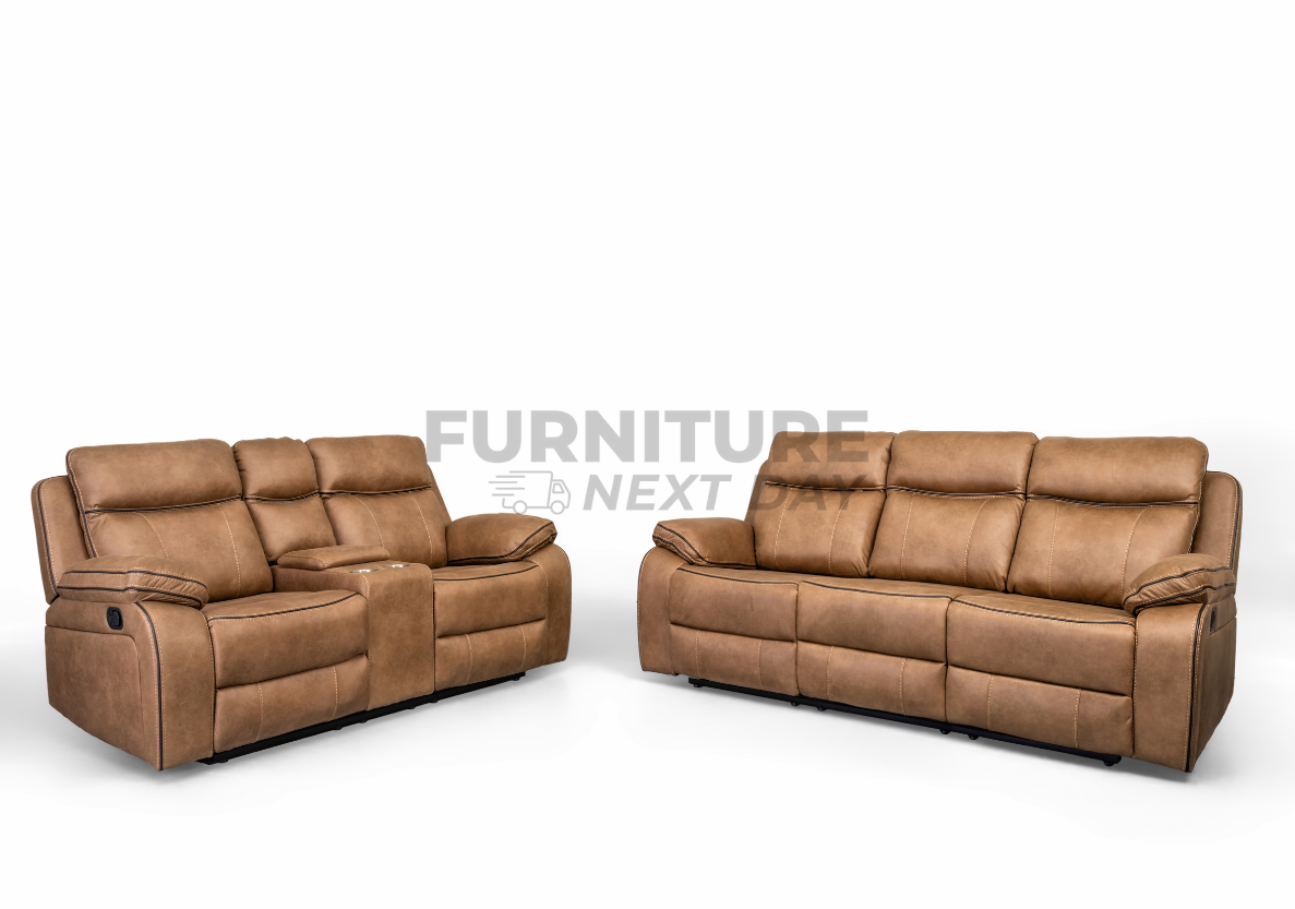 Kilmore 3+2 Manual Recliner - Tan