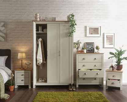 Logan 4 Piece Bedroom Set - White & Barley Oak