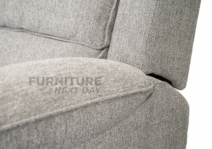 Limerick Corner Group Fabric Manual Recliner - Light Grey