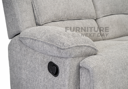 Limerick Corner Group Fabric Manual Recliner - Light Grey
