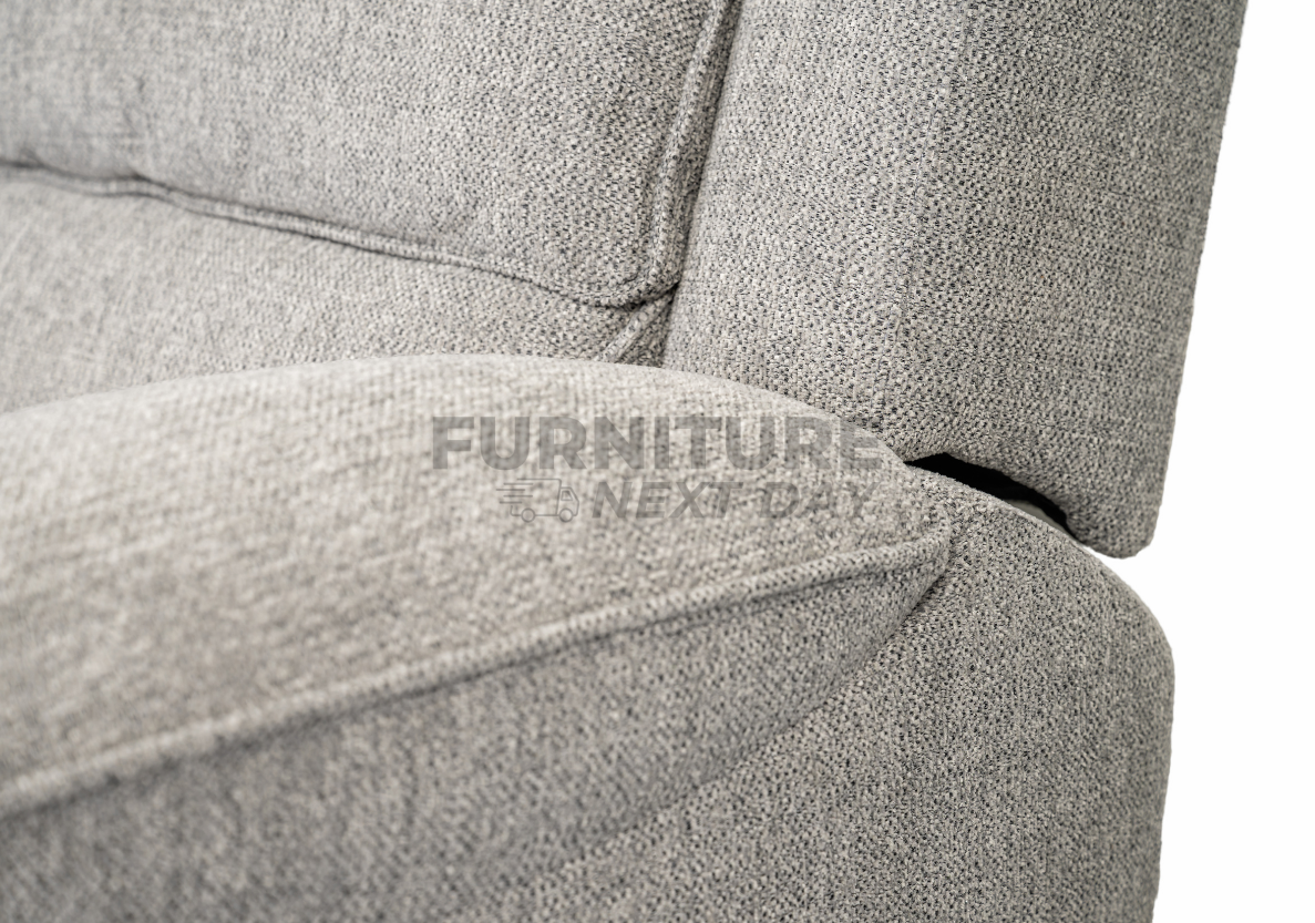 Limerick Corner Group Fabric Manual Recliner - Light Grey