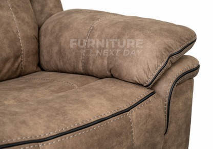 Lucan 2 Seater Brown Fabric