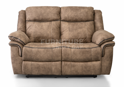 Lucan 2 Seater Brown Fabric