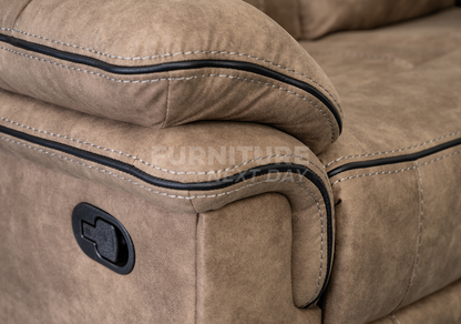 Lucan 2 Seater Brown Fabric