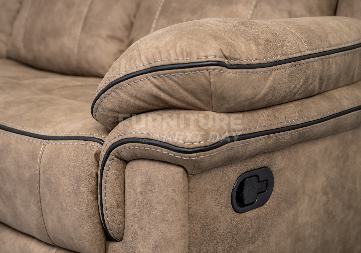 Lucan 2 Seater Brown Fabric