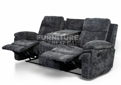 Lucy 3+2 Reclining Suite with Drop Down Table