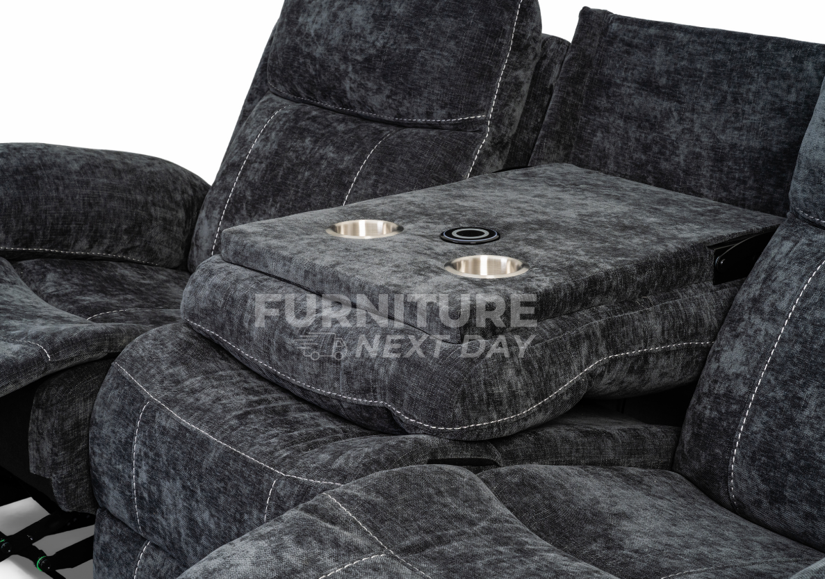 Lucy 3+2 Reclining Suite with Drop Down Table