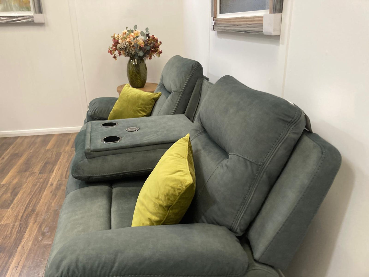 Lucas 3 Seater Manual Recliner - Green