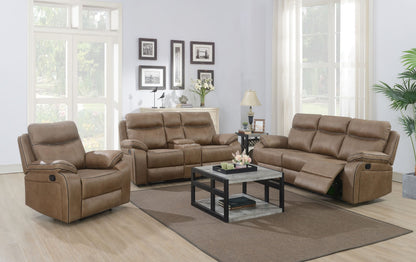 Killmore 3 Seater Fabric Manual Recliner- Tan