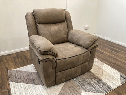 Bailey 1 Seater Manual Recliner - Brown