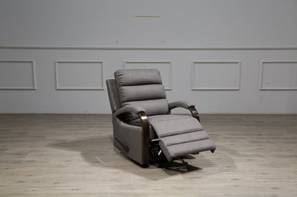 Tallaght 1 Seater Fabric Manual Recliner-Smoke Grey