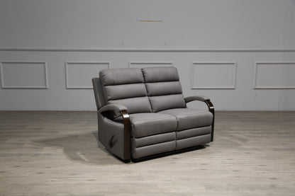 Tallaght 2 Seater Fabric Manual Recliner-Smoke Grey