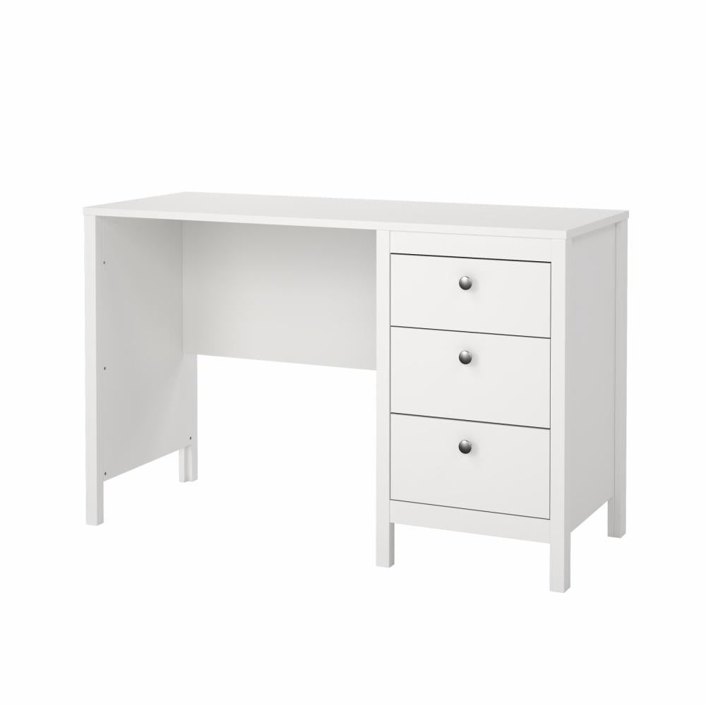 Madrid 3 Drawer Desk - White