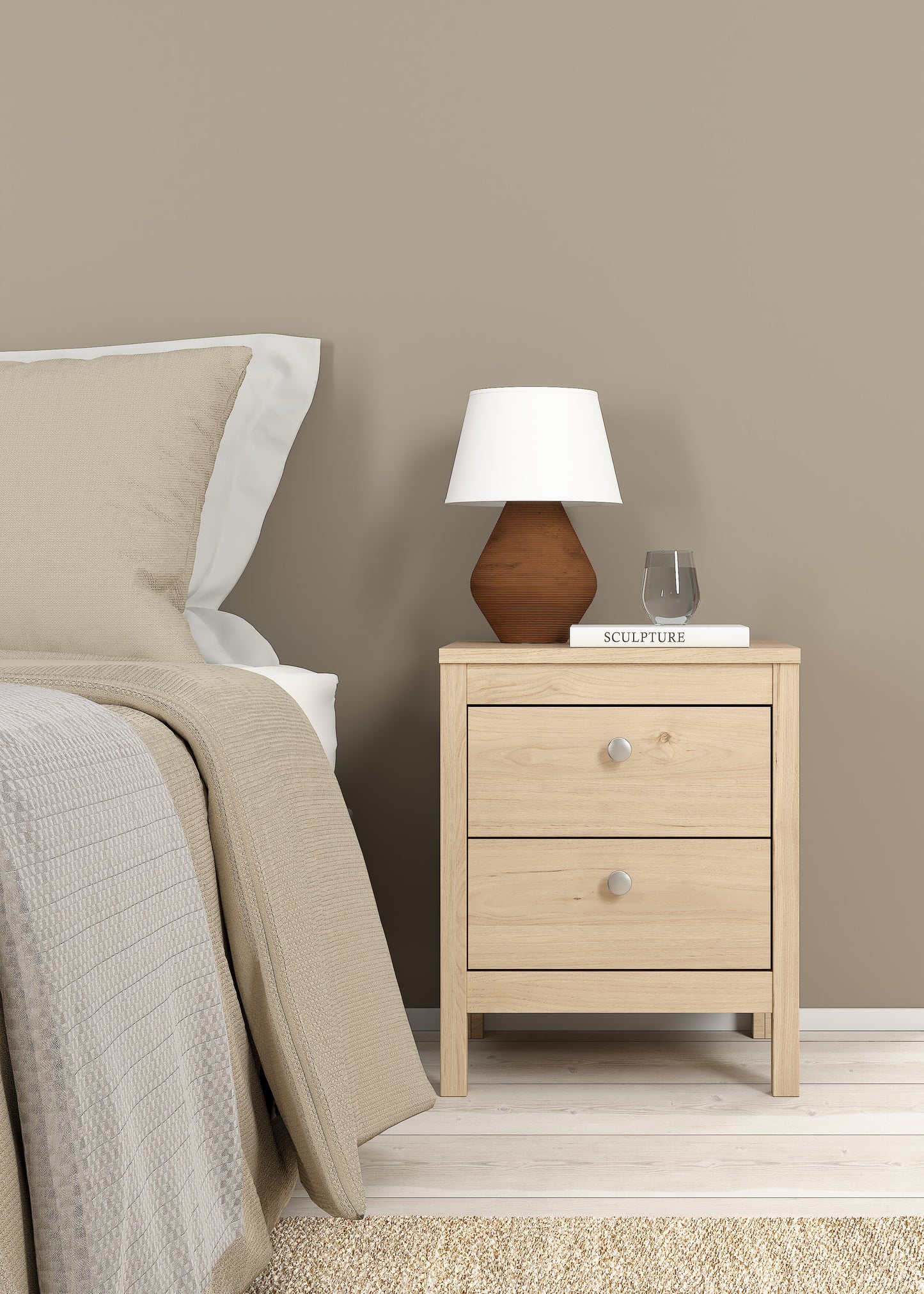 Madrid 2 Drawer Nightstand  - Jackson Hickory