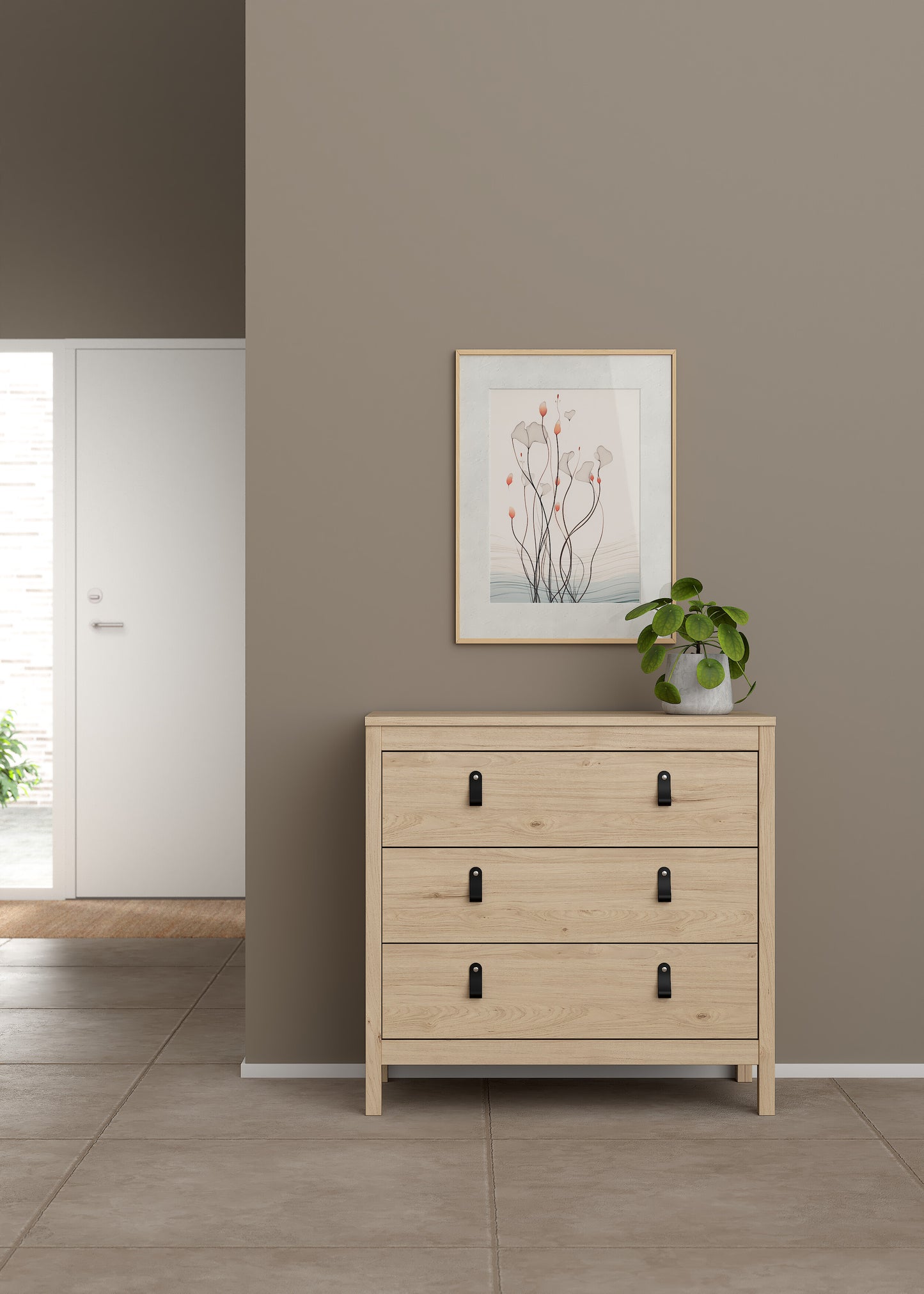 Madrid 3 Drawer Chest - Jackson Hickory