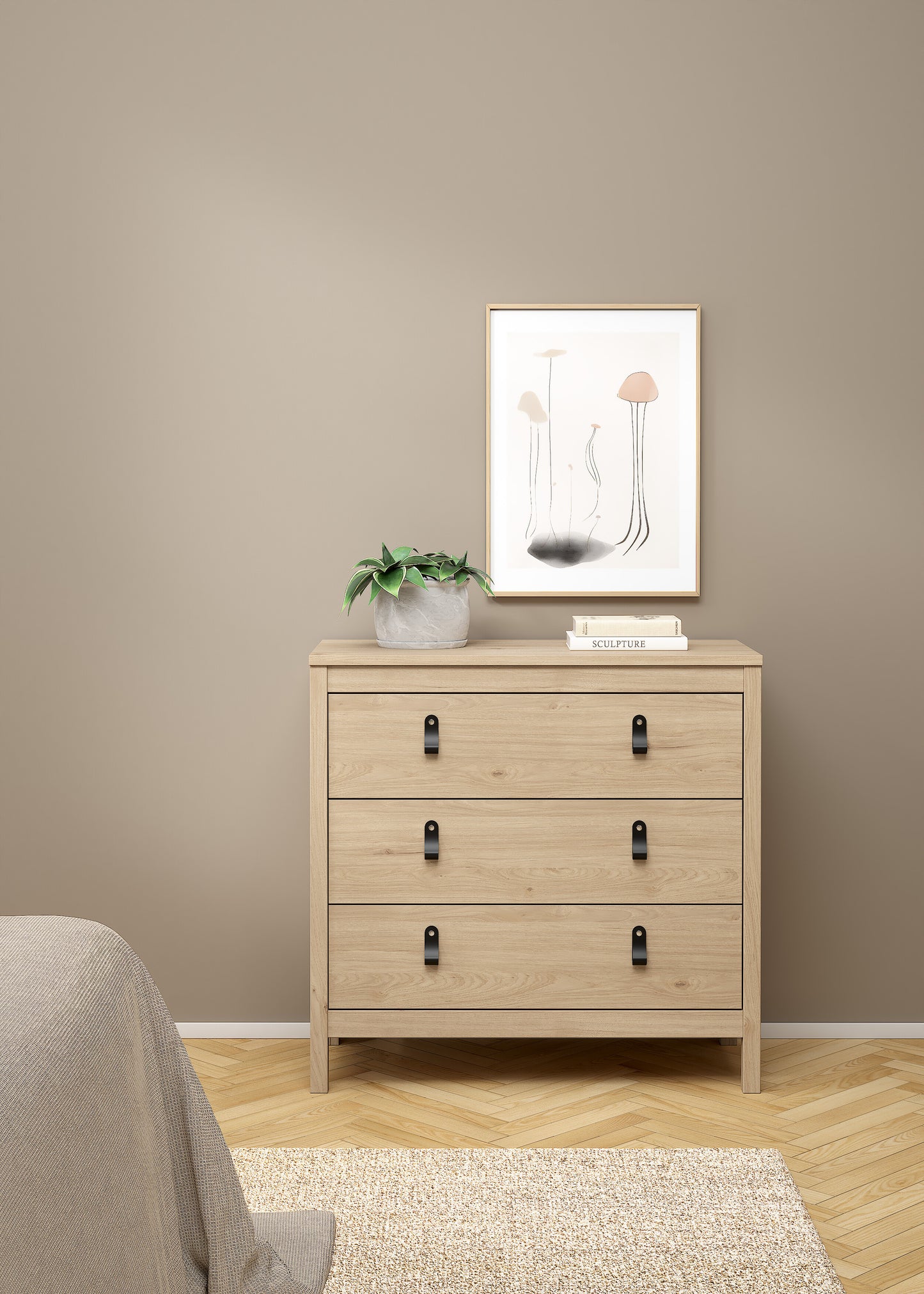 Madrid 3 Drawer Chest - Jackson Hickory
