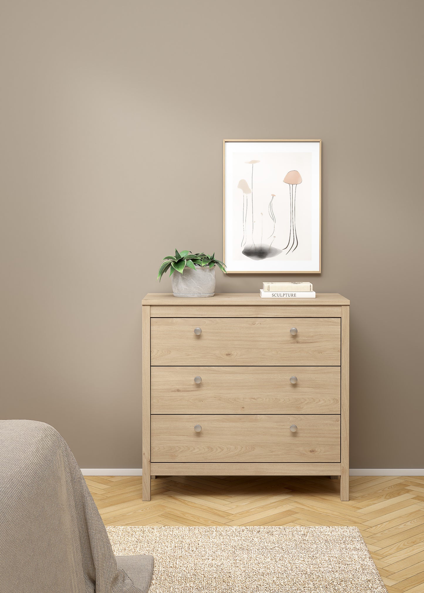 Madrid 3 Drawer Chest - Jackson Hickory