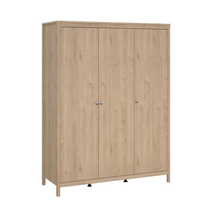 Madrid 3 Door Wardrobe - Jackson Hickory