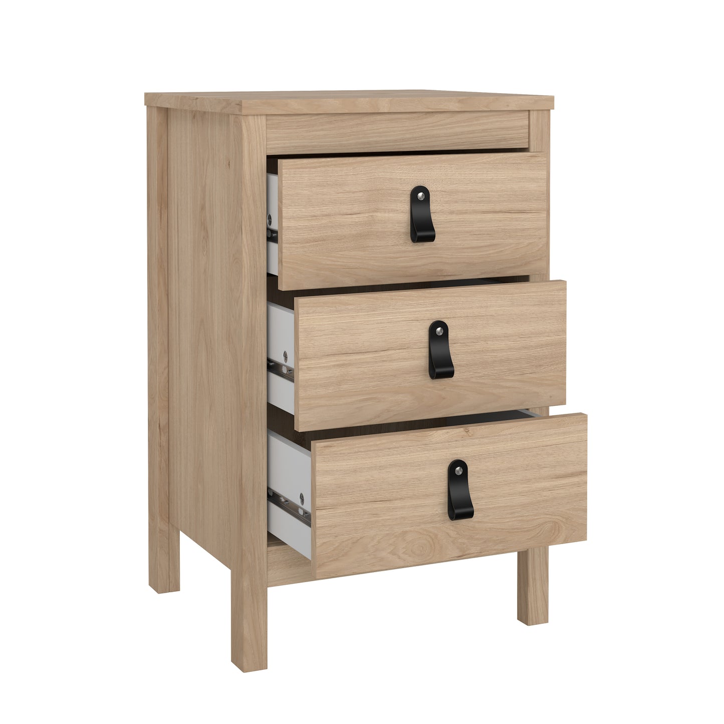 Madrid 3 Drawer Nightstand - Jackson Hickory