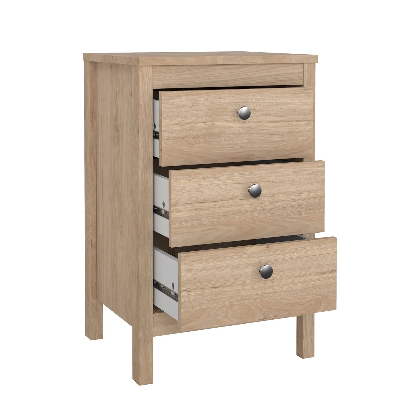 Madrid 3 Drawer Nightstand - Jackson Hickory