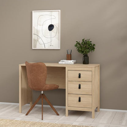 Madrid 3 Drawer Desk - Jackson Hickory