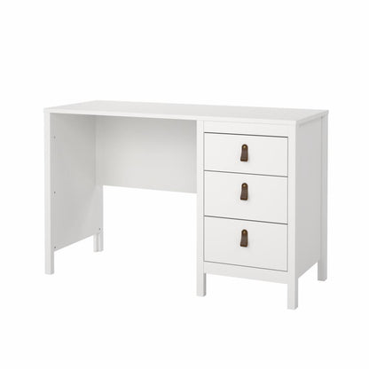 Madrid 3 Drawer Desk - White