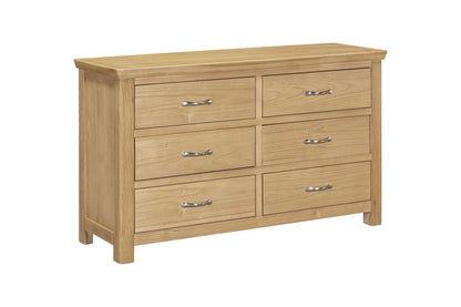 Manhattan 6 Drawer Chest - Light Oak