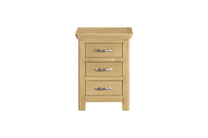 Manhattan 3 Drawer Bedside - Light Oak
