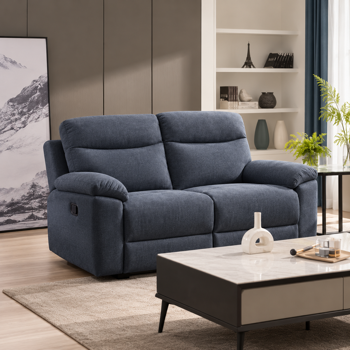 Violethill 3 Seater Fabric Manual Recliner