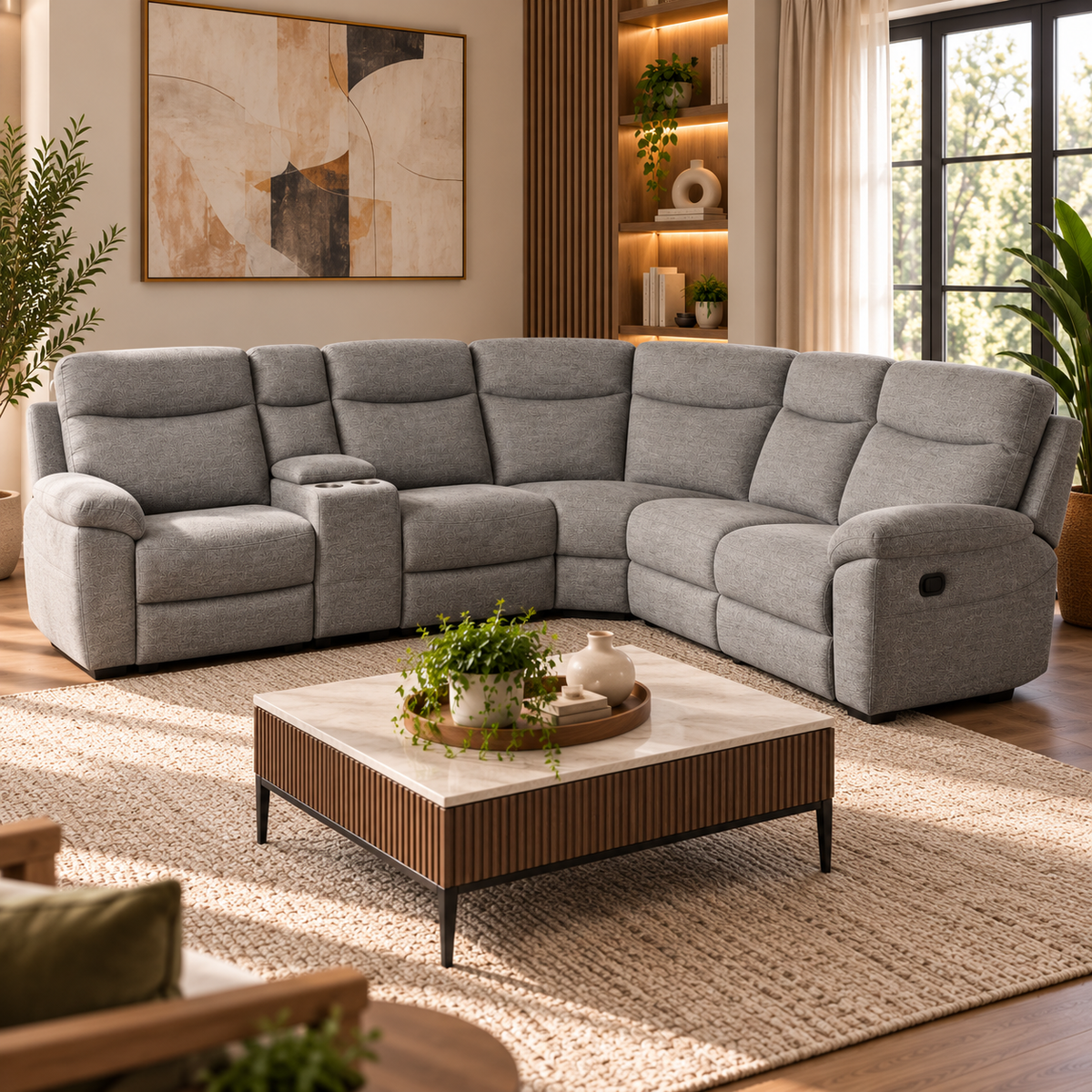 Violethill Corner Suite Manual Recliner