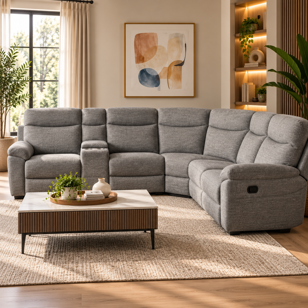 Violethill Corner Suite Manual Recliner