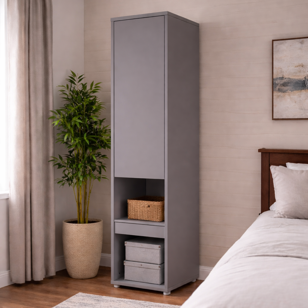 BC-07 Tall Storage Cabinet for Vertical Wall Bed Concept- 1 Door