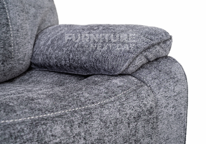 Castlegreen 1 Seater Fabric Recliner - Dark Grey