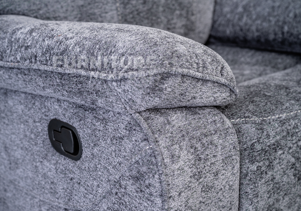 Castlegreen 1 Seater Fabric Recliner - Dark Grey
