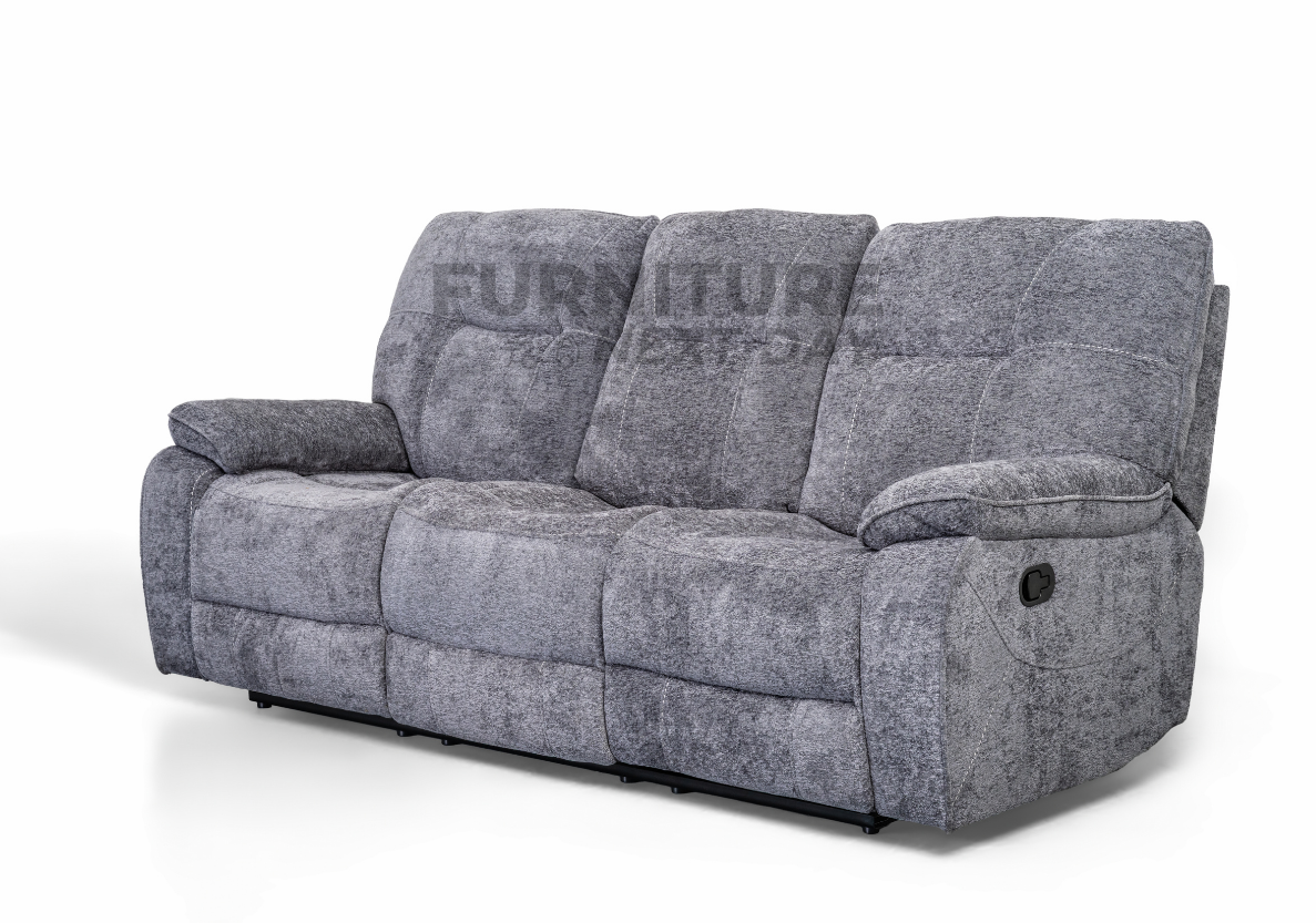 Castlegreen 3+1+1 Seater Fabric Recliner - Dark Grey