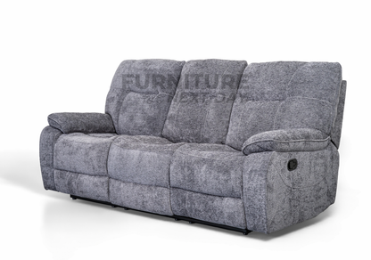 Castlegreen 3+1+1 Seater Fabric Recliner - Dark Grey