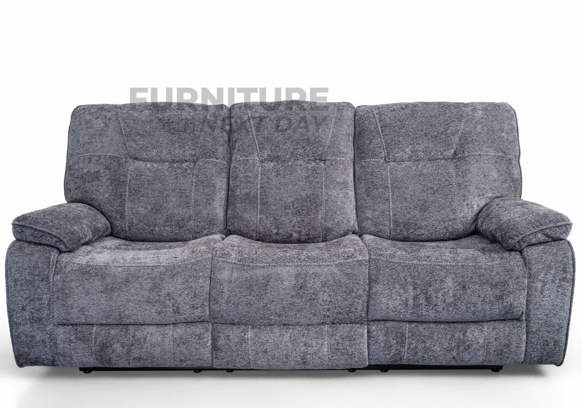 Castlegreen 3+1+1 Seater Fabric Recliner - Dark Grey