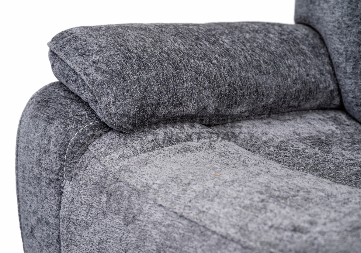 Castlegreen 3+1+1 Seater Fabric Recliner - Dark Grey