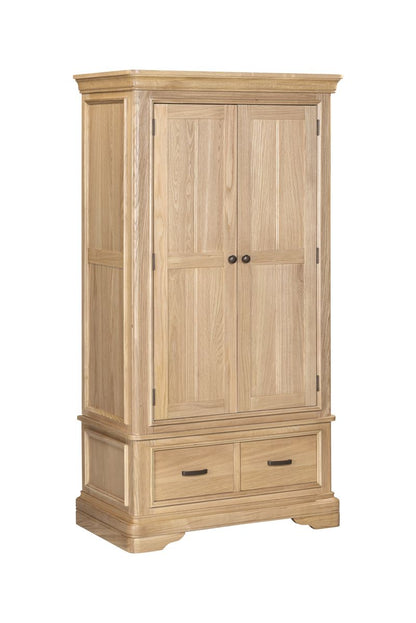 Oslo 2 Door 2 Drawer Wardrobe - Light Oak