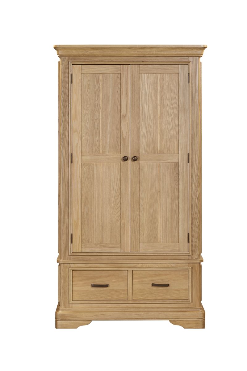 Oslo 2 Door 2 Drawer Wardrobe - Light Oak