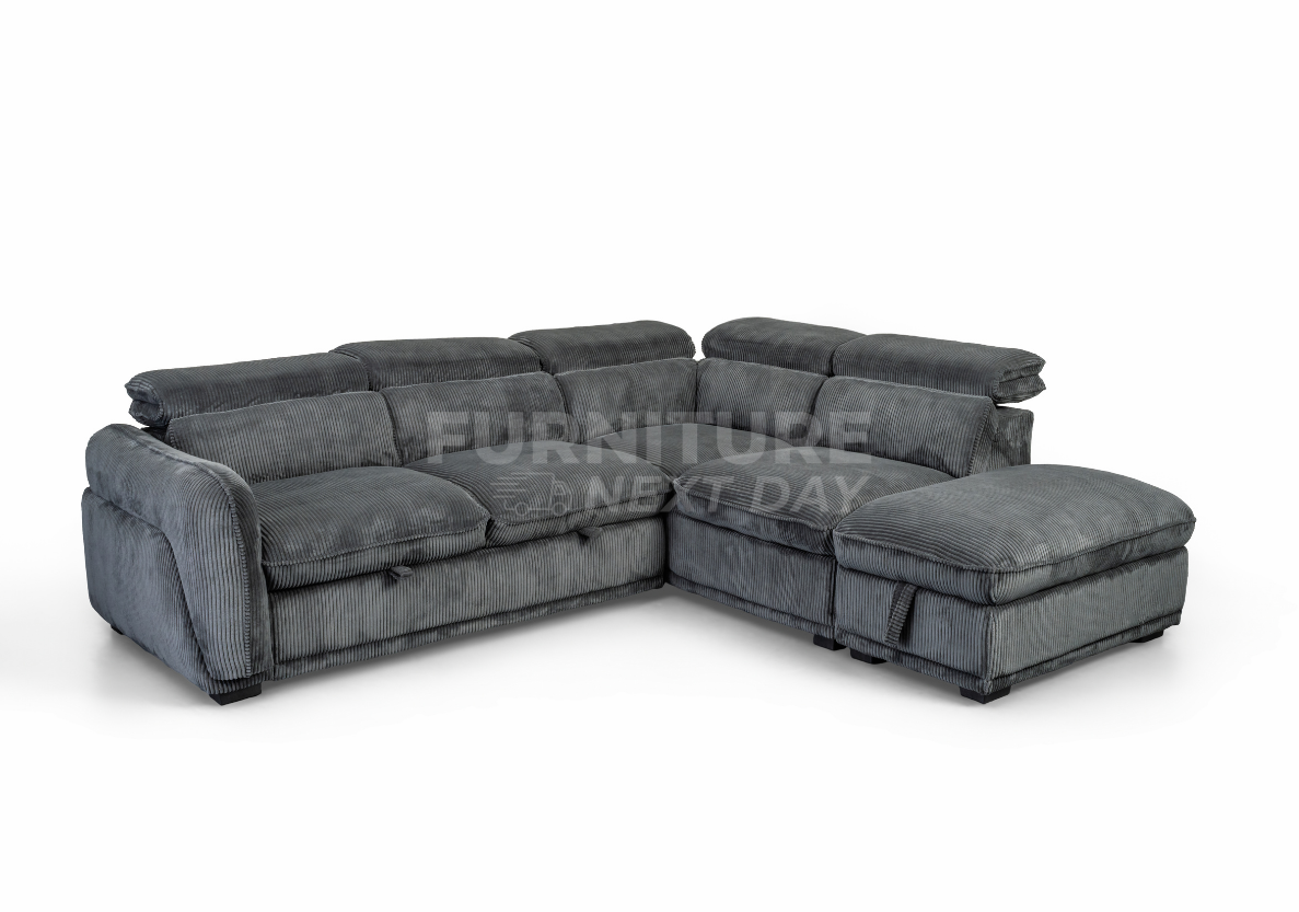Portballo Corner Suite with Pull out Bed and Ottoman - Grey