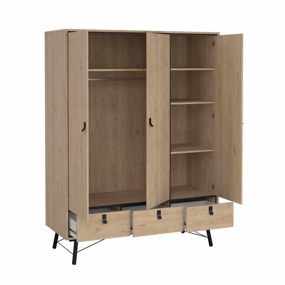 Ry Wardrobe with 3 doors + 3 drawers