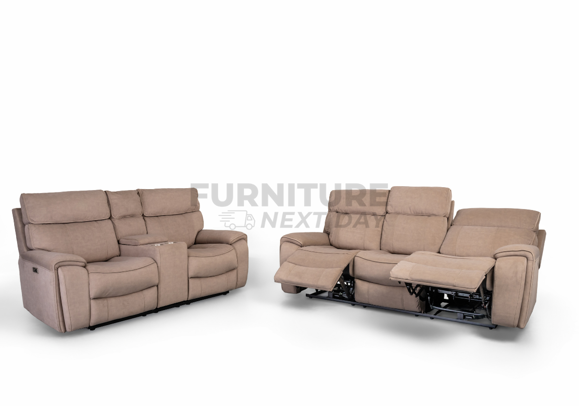 Springhill 3+2 with Console Electric Motion Suite - Beige