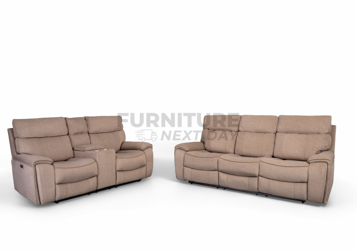 Springhill 3+2 with Console Electric Motion Suite - Beige