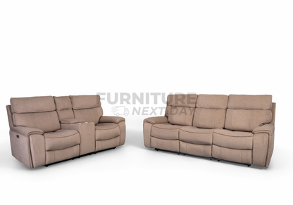 Springhill 3+2 with Console Electric Motion Suite - Beige