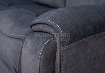 Springhill 3 Seater Fabric Electric Recliner- Grey